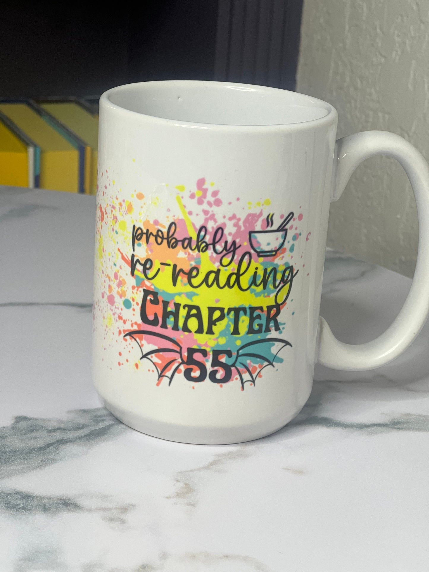 ACOTAR Probably Rereading Chapter 55 coffee mug A Court of Thorn and Roses mug, Rhysand Glass, Paint Splatter Mug Tumbler ACOTAR mug UPDATED