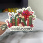 Christmas Booktrovert Holographic Sticker, Xmas Bookish Kindle Sticker Reader Decal Book Lover Christmas Gift Book Club Gift