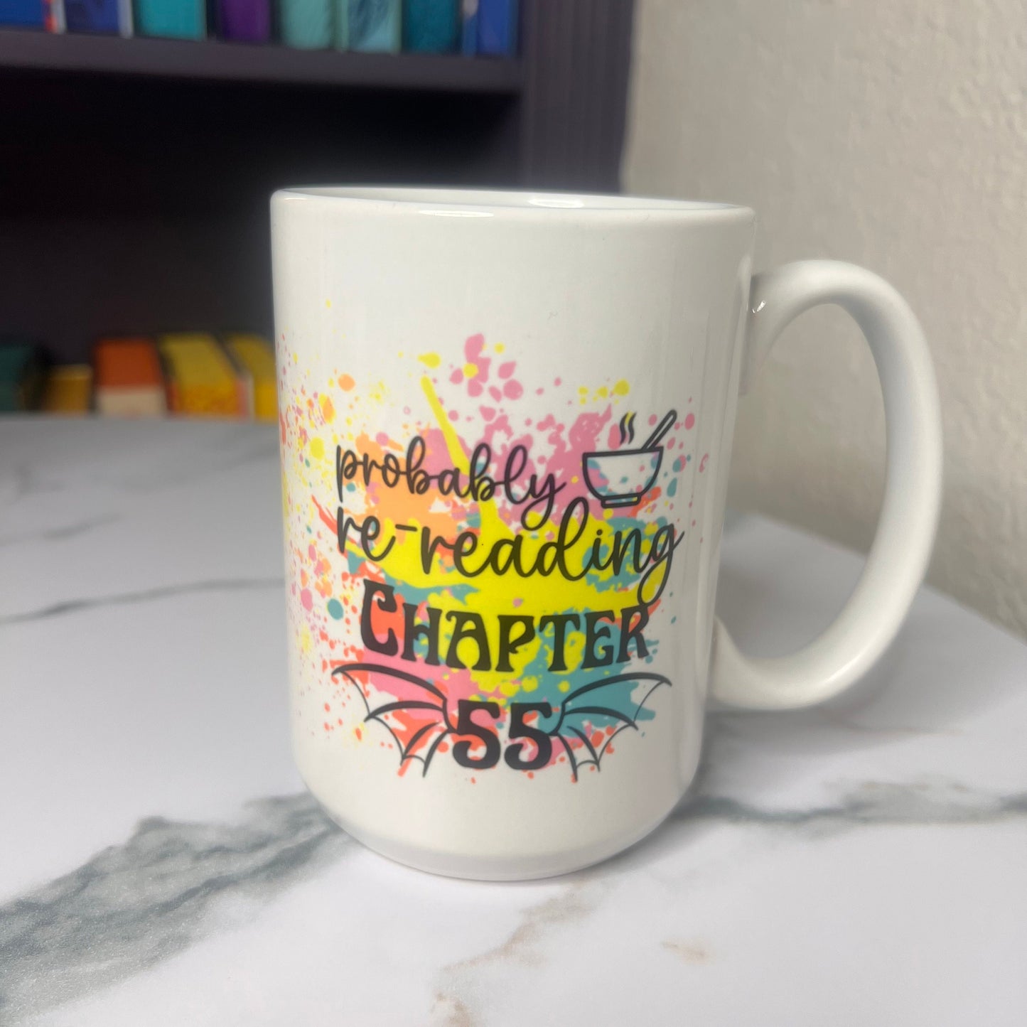ACOTAR Probably Rereading Chapter 55 coffee mug A Court of Thorn and Roses mug, Rhysand Glass, Paint Splatter Mug Tumbler ACOTAR mug UPDATED