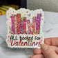 All Booked for Valentines Holographic Sticker, Spicy Dark Romance, Booktok, kindle waterbottle laptop stickers, vday book sticker